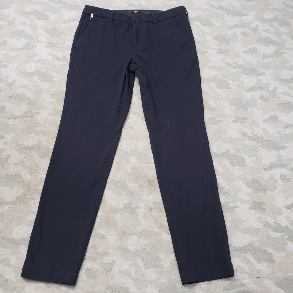 Boos Hugo Boss Pants Mens 34 Blue Travel Pockets Slim